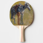 カウボーイホースオールドウェスト・トマス・エイキンズ 卓球ラケット (正面)