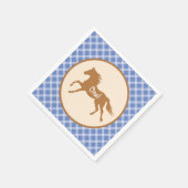 カウボーイホースキッズバースデーパーティーテーマ スタンダードカクテルナプキン (角)