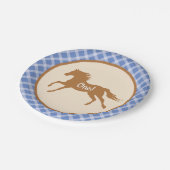 カウボーイホースキッズバースデーパーティーテーマ ペーパープレート (アングル)