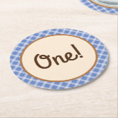 カウボーイホースキッズバースデーパーティーテーマ ラウンドペーパーコースター (アングル)