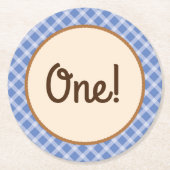 カウボーイホースキッズバースデーパーティーテーマ ラウンドペーパーコースター (正面)