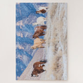 カウボーイホースドライブオンハイドアウトランチ ジグソーパズル (縦)