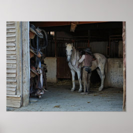 カウボーイホースバーンサドル南西ポスター ポスター