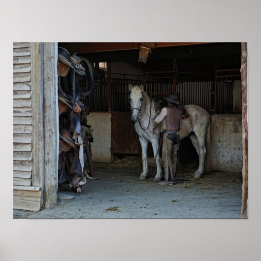 カウボーイホースバーンサドル南西ポスター ポスター (正面)