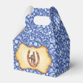 カウボーイホースブルーペイズリーウェスタンパーティーギフト フェイバーボックス (裏面サイド)