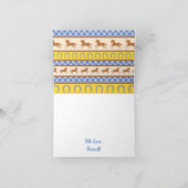 カウボーイホースポニーかわいい1st誕生日パーティーテーマ カード (内部)