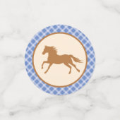 カウボーイホースポニーかわいい1st誕生日パーティーテーマ コンフェッティ (スモール正面)