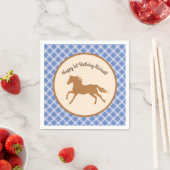 カウボーイホースポニーかわいい1st誕生日パーティーテーマ スタンダードカクテルナプキン (インサイチュ)