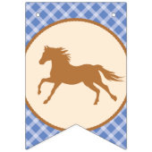 カウボーイホースポニーかわいい1st誕生日パーティーテーマ バンティングフラッグ (第1の旗)