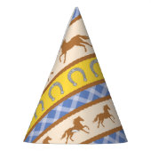 カウボーイホースポニーかわいい1st誕生日パーティーテーマ パーティーハット (左)