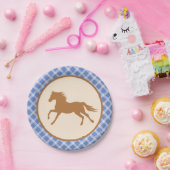 カウボーイホースポニーかわいい1st誕生日パーティーテーマ ペーパープレート (パーティー)