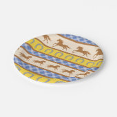 カウボーイホースポニーかわいい1st誕生日パーティーテーマ ペーパープレート (アングル)