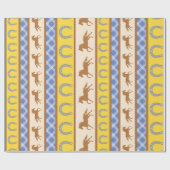 カウボーイホースポニーかわいい1st誕生日パーティーテーマ ラッピングペーパー (フラット)