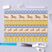 カウボーイホースポニーかわいい1st誕生日パーティーテーマ 薄葉紙 (クラフト)