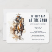 カウボーイホース父の日の納屋 招待状 (正面)