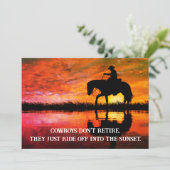 カウボーイホース&サンセットリタイアメント招待状 招待状 (スタンド正面)