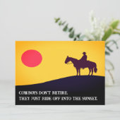 カウボーイホース&サンセットリタイアメント招待状 招待状 (スタンド正面)