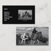 カウボーイホース&ミュールビジネスカード 名刺 (正面/裏面)