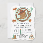 カウボーイボーイの誕生日パーティーへようこそ 招待状 (正面)