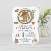 カウボーイボーイの誕生日パーティーへようこそ 招待状 (スタンド正面)