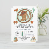 カウボーイボーイ誕生日招待状 招待状 (スタンド正面)