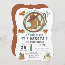 カウボーイボーイ誕生日招待状 招待状