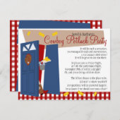 カウボーイポトラックパーティー 招待状 (正面/裏面)