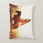 カウボーイポートレートアメリカ国旗のテーマ。 アクセントクッション (正面(垂直))