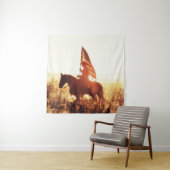 カウボーイポートレートアメリカ国旗のテーマ。 タペストリー (インサイチュ)