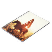 カウボーイポートレートアメリカ国旗のテーマ。 ノートブック (左側)