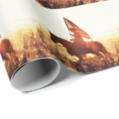 カウボーイポートレートアメリカ国旗のテーマ。 ラッピングペーパー (ロールコーナー)