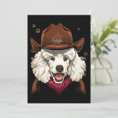 カウボーイポードル ウエスタン ロデオ コウボーイ ハットとバンダナ 招待状 (スタンド正面)