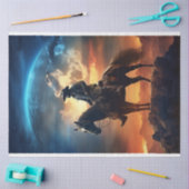 カウボーイマウンテンムーンを空に切り離す 薄葉紙 (クラフト)