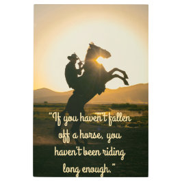 カウボーイメタルウォールアート メタルプリント