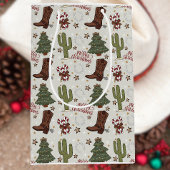 カウボーイメリークリスマス抱き枕 ミディアムペーパーバッグ