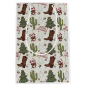 カウボーイメリークリスマス抱き枕 ミディアムペーパーバッグ (正面)