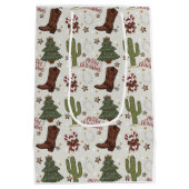 カウボーイメリークリスマス抱き枕 ミディアムペーパーバッグ (裏面)