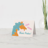 カウボーイモダンウエスタンホースありがとう サンキューカード (正面)