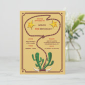 カウボーイラウンドアップバースデーパーティーの招待 招待状 (スタンド正面)