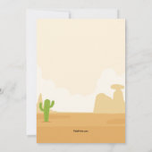 カウボーイラウンドアップ独身パーティー 招待状 (裏面)