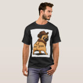 カウボーイラブパグ Tシャツ (正面フル)