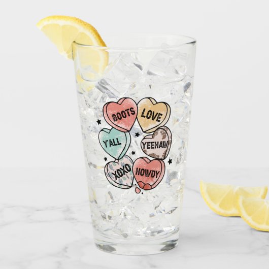 カウボーイラブ – ウェスタンハート タンブラーグラス (アイス正面)