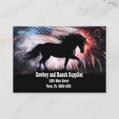 カウボーイランチホースタックフェンシング愛国的 名刺 (正面)