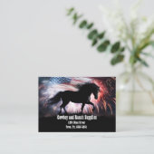 カウボーイランチホースタックフェンシング愛国的 名刺 (スタンド正面)