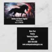 カウボーイランチホースタックフェンシング愛国的 名刺 (正面/裏面)