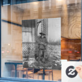 カウボーイランチャーまたは旧西のカナダの法律 ウィンドウサイン (カフェ窓)