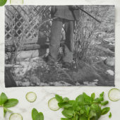 カウボーイランチャーまたは旧西のカナダの法律 キッチンタオル (折り畳み)