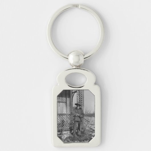 カウボーイランチャーまたは旧西のカナダの法律 キーホルダー (正面)