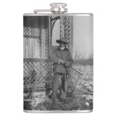 カウボーイランチャーまたは旧西のカナダの法律 フラスク (正面)