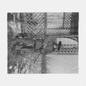 カウボーイランチャーまたは旧西のカナダの法律 フリースブランケット (正面(横))